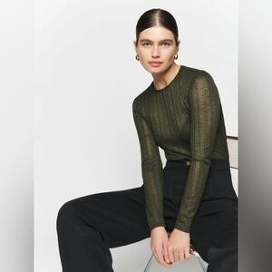 REFORMATION Ansley Knit Top - Olive Branch size Women’s Size XS